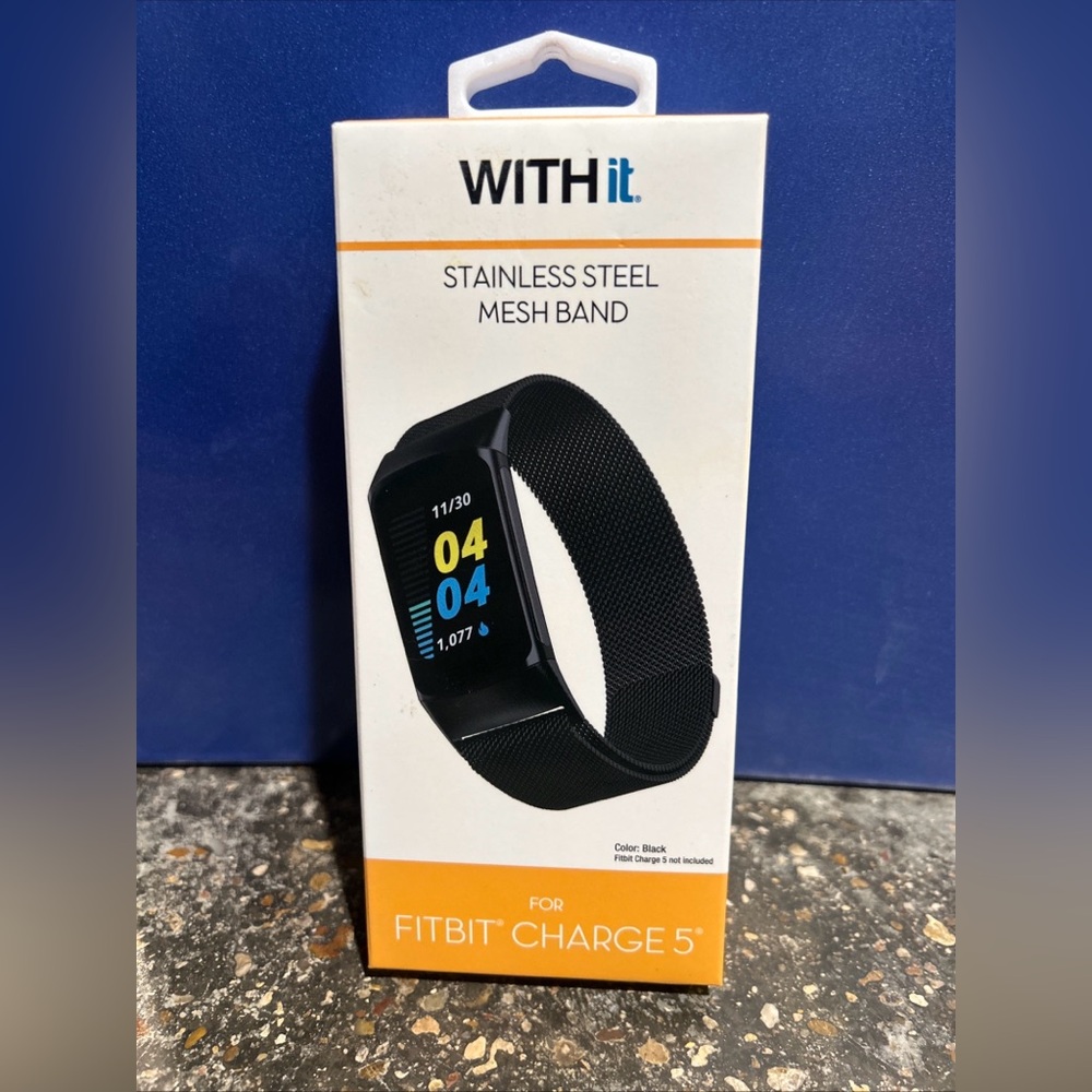 WITHit Stainless Steel Mesh Band for Fitbit Charge 5